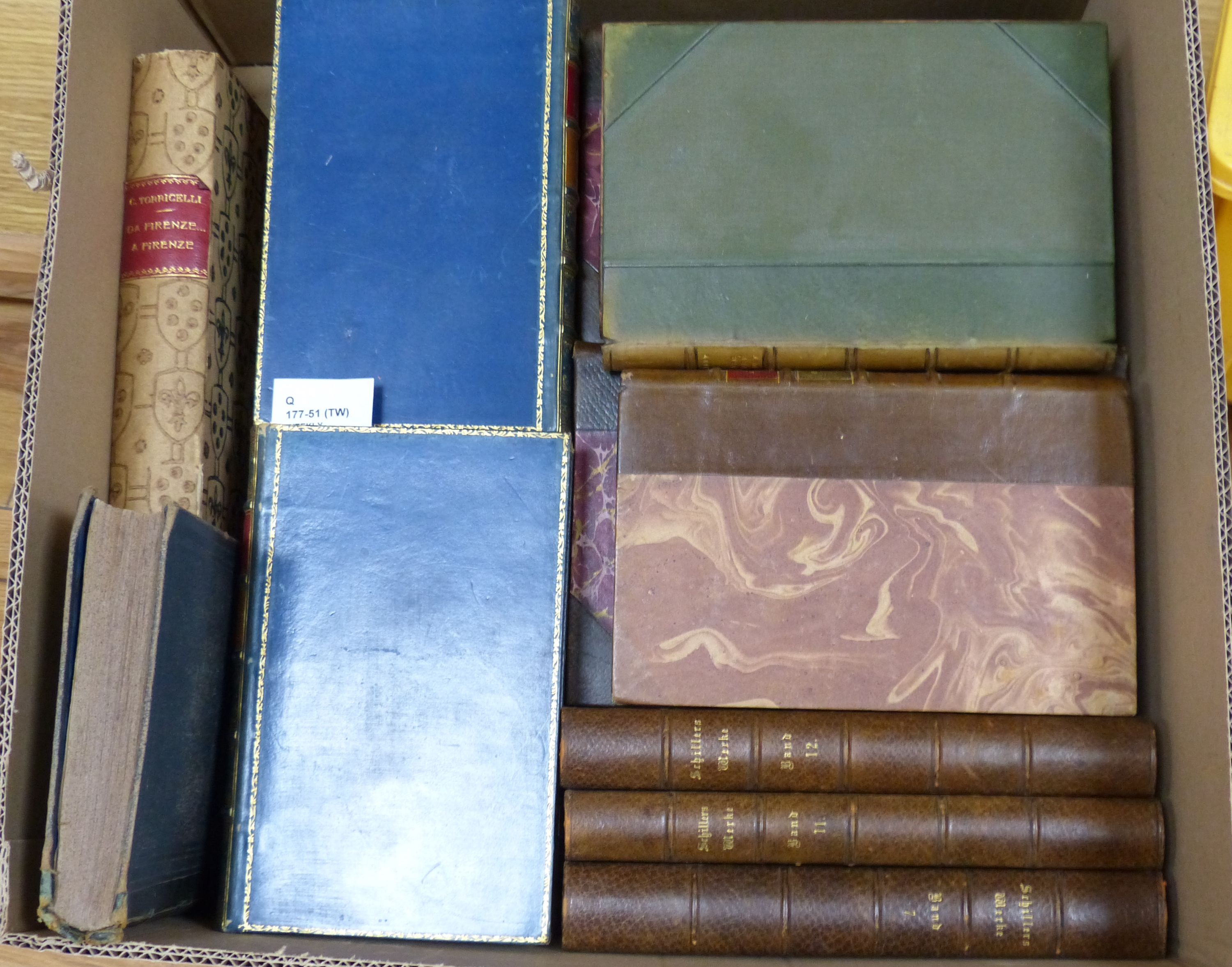 Bindings, etc., European Literature, including Schiller, Victor Hugo, Moliere and others